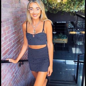 LF polka dot two piece set